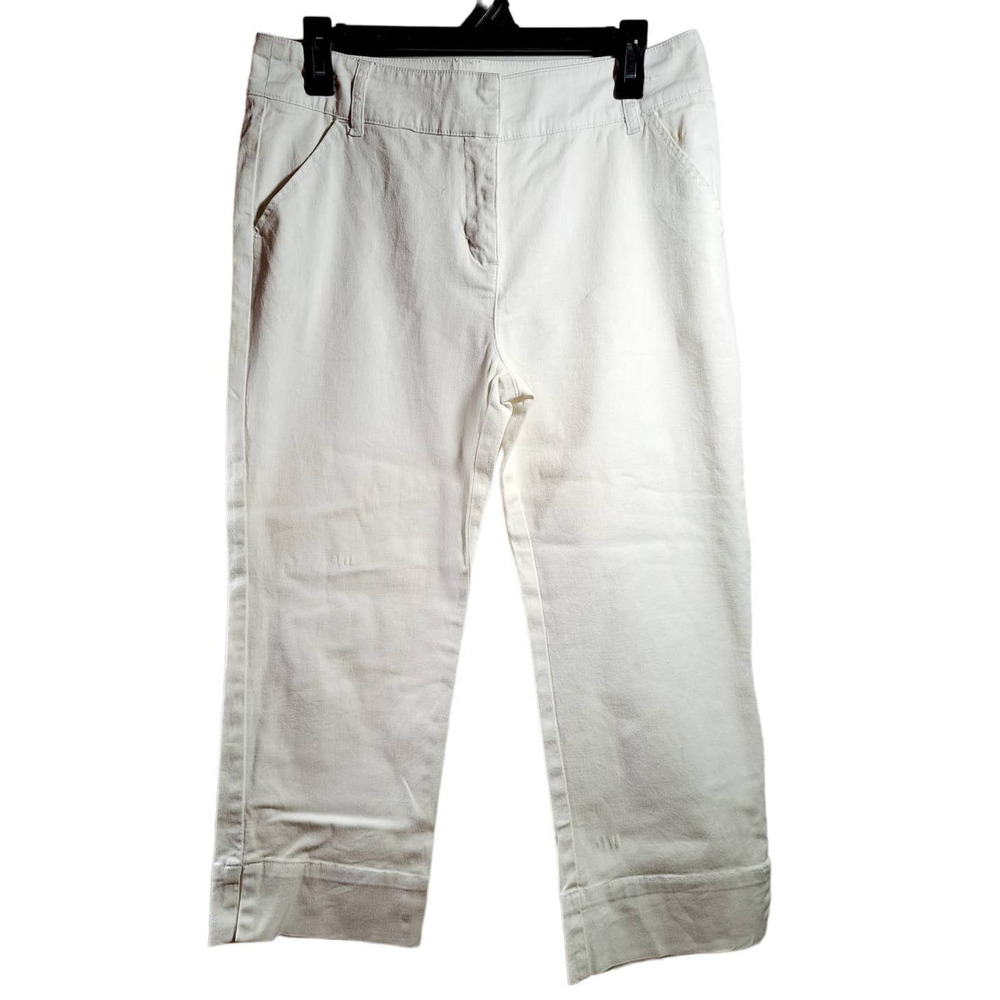 Live a Little White Capri Cropped Jeans Size 8 Pedal Pushers 30/20.5